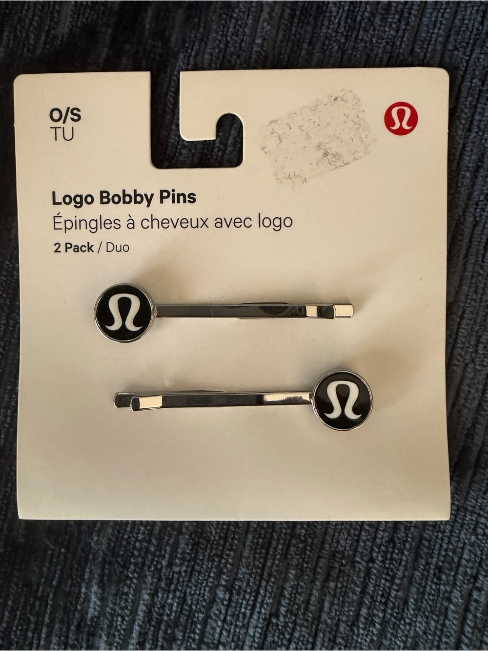 lululemon athletica Black Logo Bobby Pin Set